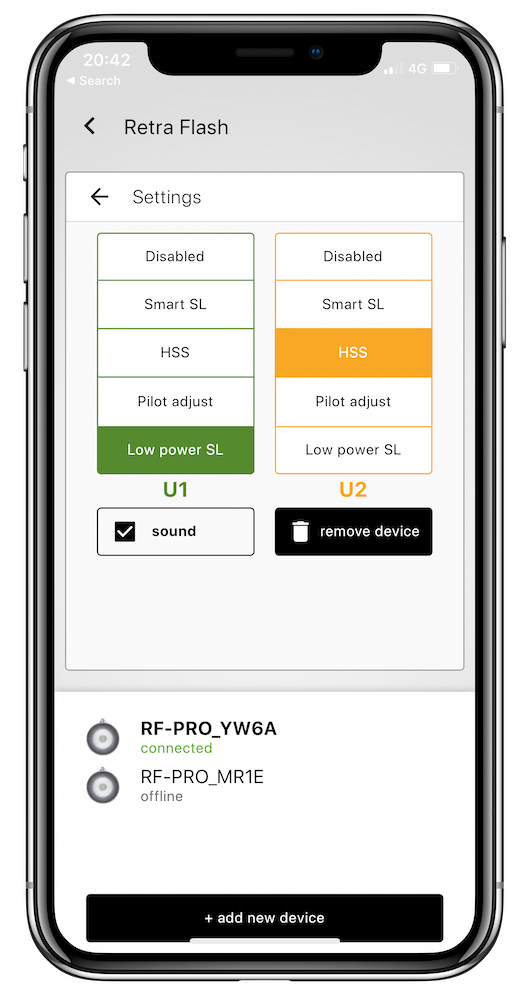 screenshot of retra iOS app on iPhone X