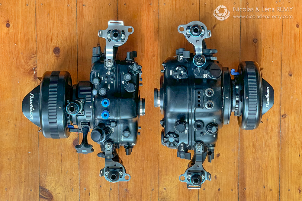 NA-A1 and NA-Z8 housings and wet lenses WWL-C and WWL-1B